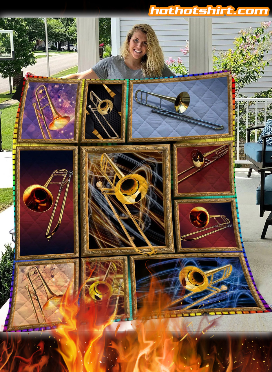 Love Trombone Like Personalized Quilt Bedding Set - Great for Bedroom Decoration and Family Gifts