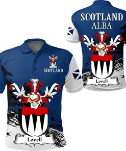Lovell Scottish Family Crest Scotland Special Polo Shirt - Golf Shirt