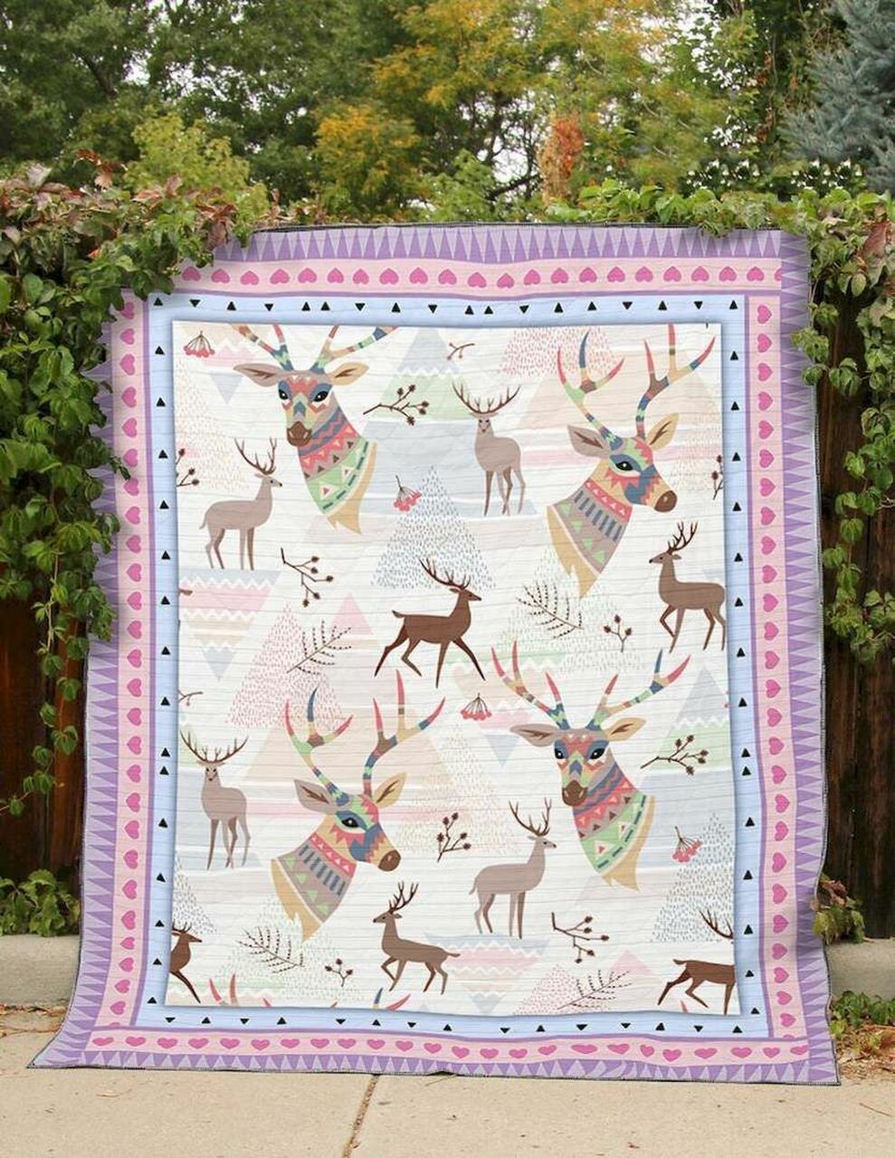 Lovely Deer Quilt Bedding Set - Perfect for Bedroom Decor and Family Gifts