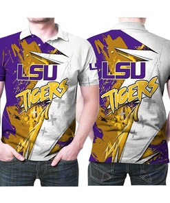 Lsu Tigers Freestyle Painting Logo 3D Printed Gift For Geaux Lsu Tigers Fan Polo