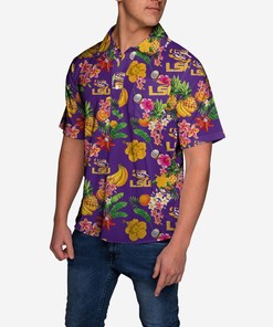 Lsu Tigers Fruit Flair Short Sleeve Polo