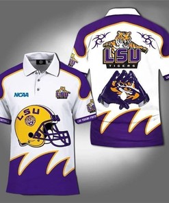 Lsu Tigers Ncaa Football Fan 3D Polo Shirt