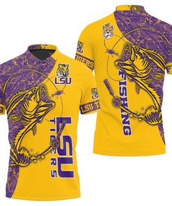 Lsu Tigers Ncaa For Tigers Fan Fishing Lover 3D Polo Shirt