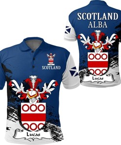 Lucas Scottish Family Crest Scotland Special Polo Shirt - Golf Shirt