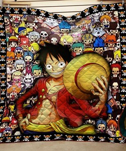 Luffy One Piece Quilt Bedding Set For Fans Amine Bedroom Decor, Gifts for Family