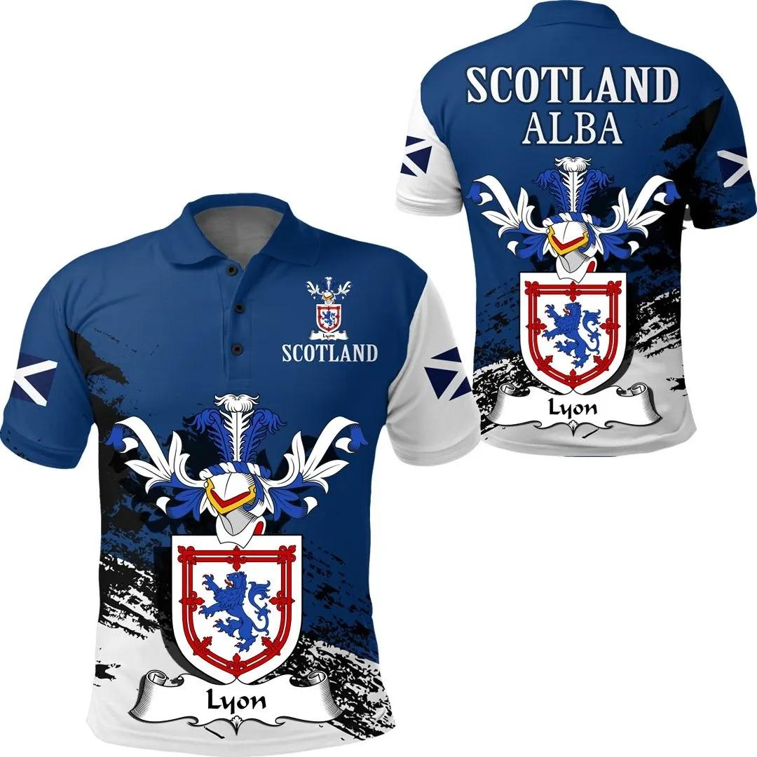 Lyon Scottish Family Crest Scotland Special Polo Shirt - Golf Shirt