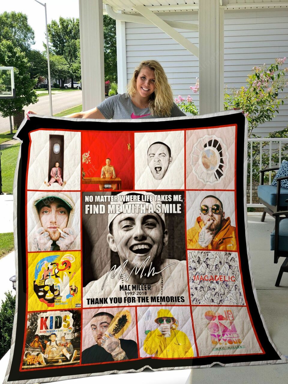 Mac Miller Custom Personalized Quilt Blanket Bedding Set for Home Decoration and Gifts for Family