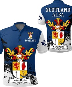 MacBain Scottish Family Crest Scotland Special Polo Shirt - Golf Shirt