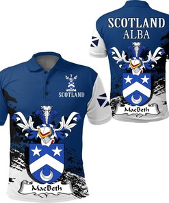MacBeath or MacBeth Scottish Family Crest Scotland Special Polo Shirt - Golf Shirt
