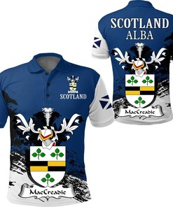 MacCreadie Scottish Family Crest Scotland Special Polo Shirt - Golf Shirt