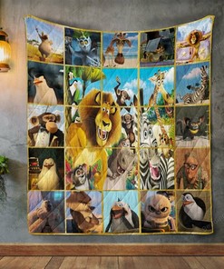 Madagascar Quilt Blanket Bedding Set, Perfect for Bedroom Decor and Family Gifts