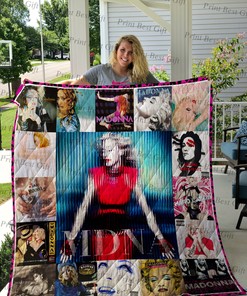 Madonna Albums Cover Personalized Quilt Blanket Bedding Set for Home Decoration and Gifts for Fans