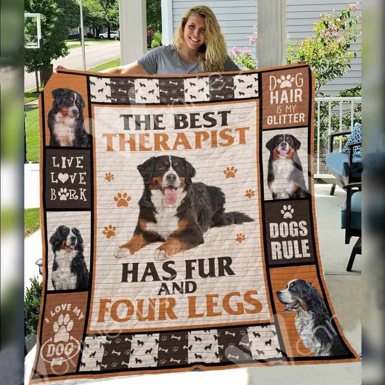 Majestic Bernese Mountain Dog Quilt Bedding Set - Ideal for Home Decoration and Gift Giving