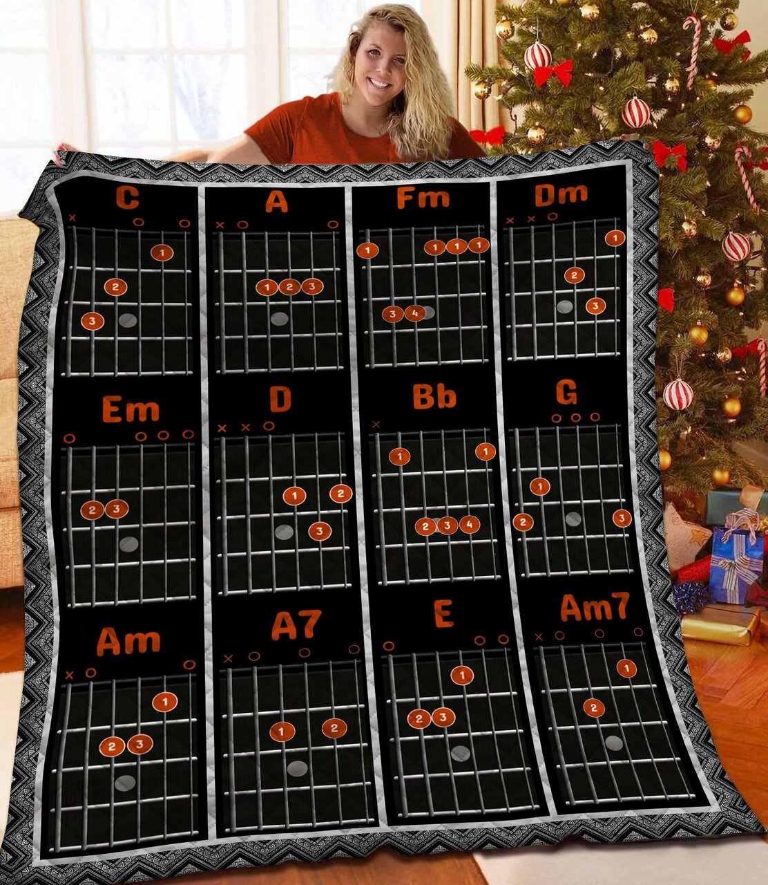 Make Your Bedroom Stand Out with Personalized Guitar Quilt Bedding Set
