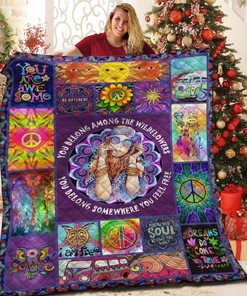 Make Your Own Custom Hippie Quilt Bedding Set - Personalize with Your Favorite Quote or Name - Ideal for Family Gifts
