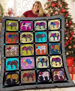 Make Your Own Elephant Quilt Bedding Set for Bedroom Decor and Gifts for Family, Great for Home Decoration and Picnic