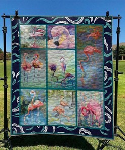 Make Your Own Flamingo Quilt Bedding Set for Bedroom Decor and Gifts for Family, Great for Home Decoration and Picnic