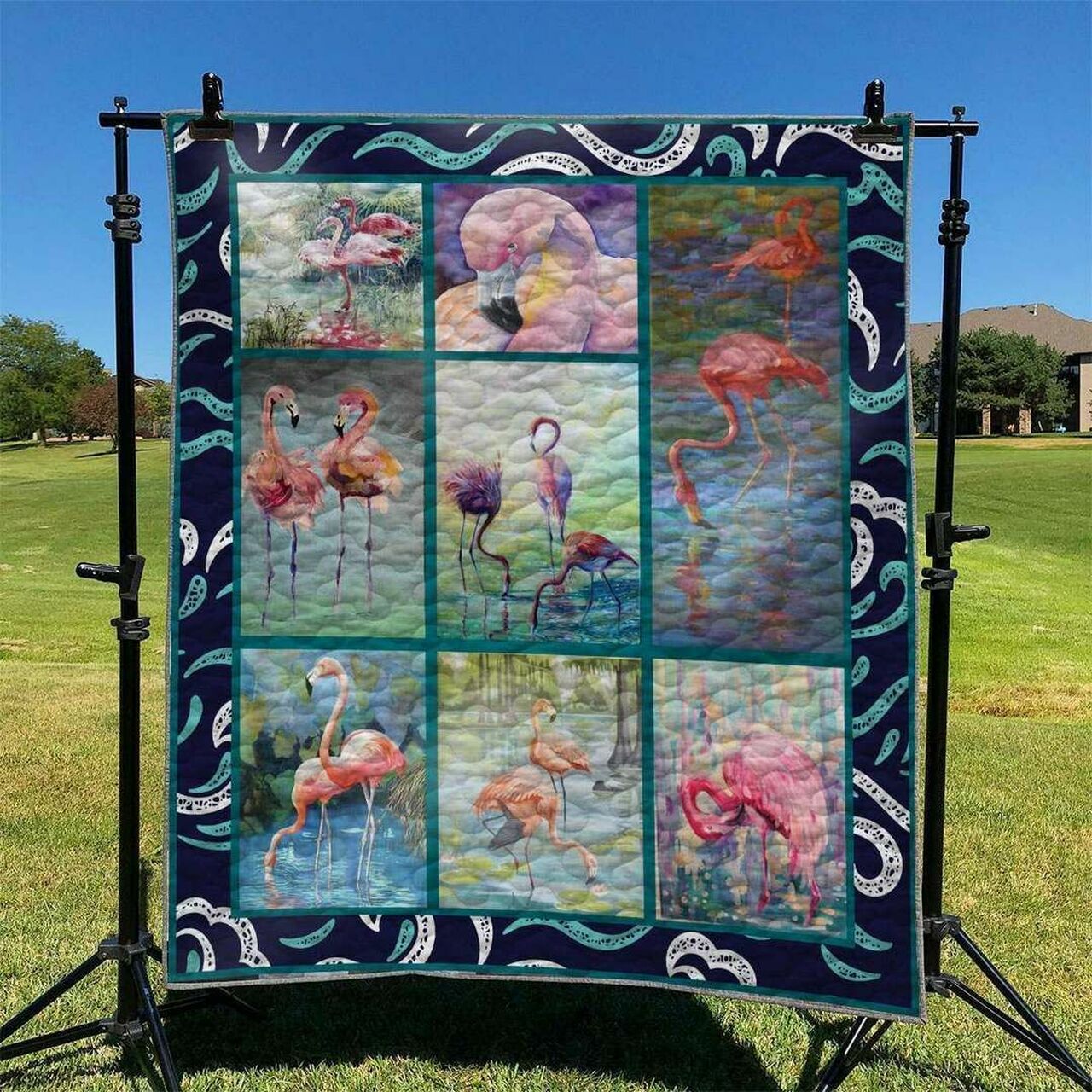 Make Your Own Flamingo Quilt Bedding Set for Bedroom Decor and Gifts for Family, Great for Home Decoration and Picnic