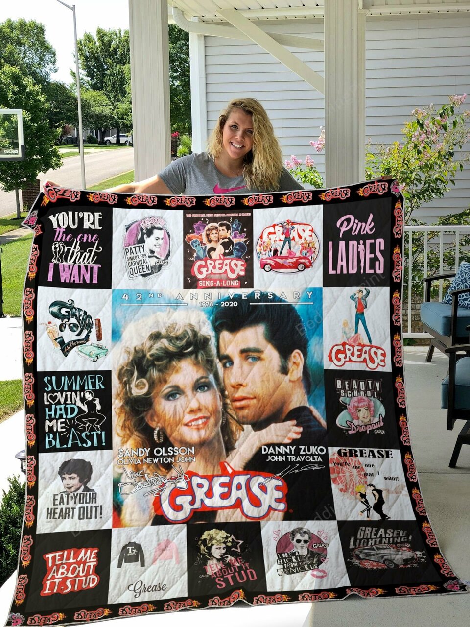 Make Your Room Vintage with Grease Poster Quilt Bedding Set