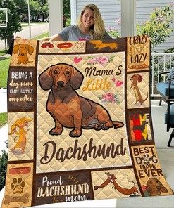 MamaS Little Dachshund Quilt Bedding Set Blanket