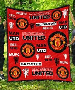 Manchester United Fans Quilt Bedding Set Blanket Bedroom Decor, Gifts for Family