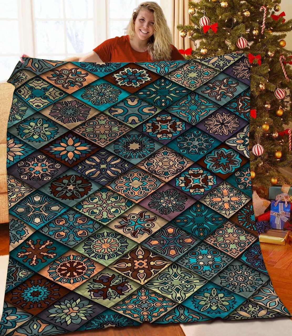 Mandala Quilt Bedding Set - A Perfect Addition to Your Bohemian Home Style