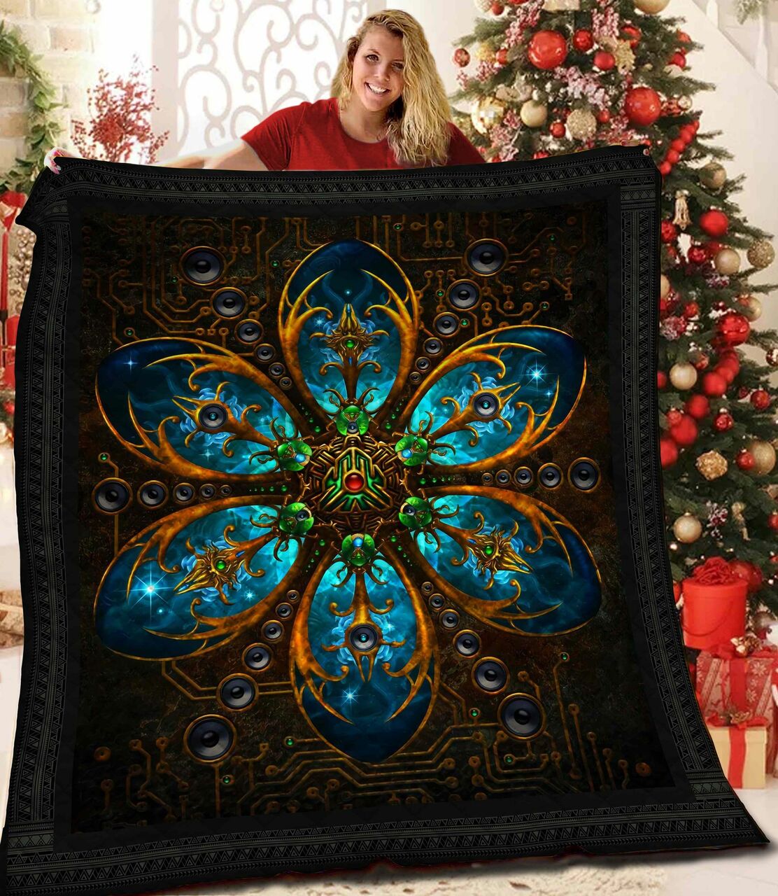 Mandala Quilt Bedding Set Bedroom Decor, Gifts for Family