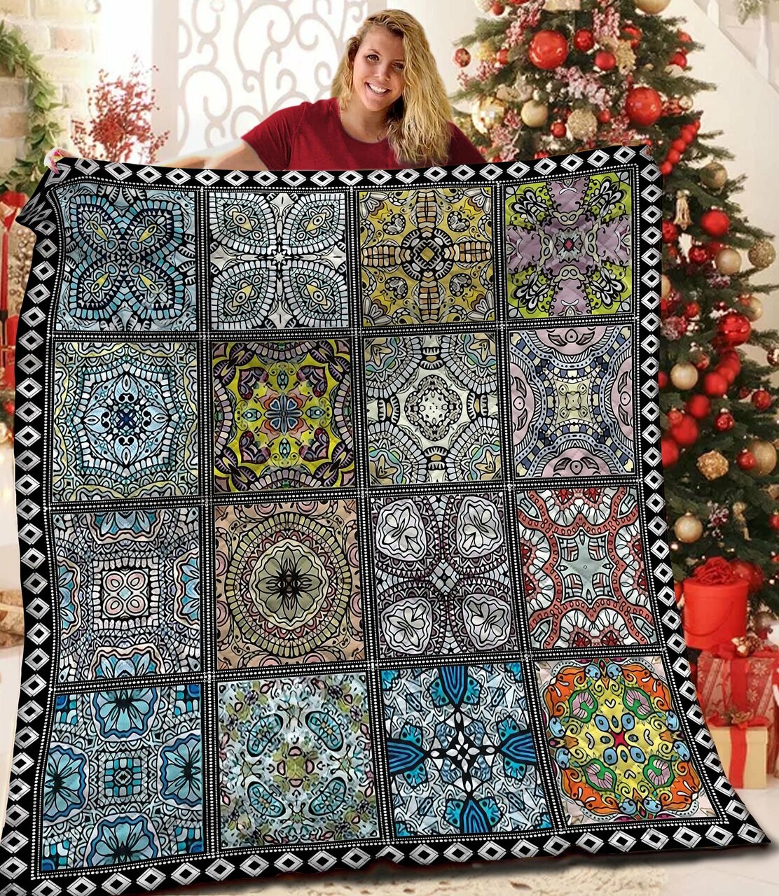 Mandala Quilt Bedding Set - Customizable Home Decor for Your Unique Style