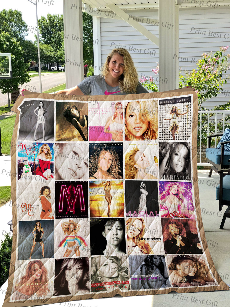 Mariah Carey Cover Poster Personalized Quilt Bedding Set for Home Decoration and Gifts for Family