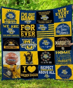 Marquette Golden Eagles Personalized Quilt Bedding Set for Home Decoration & Family Gifts
