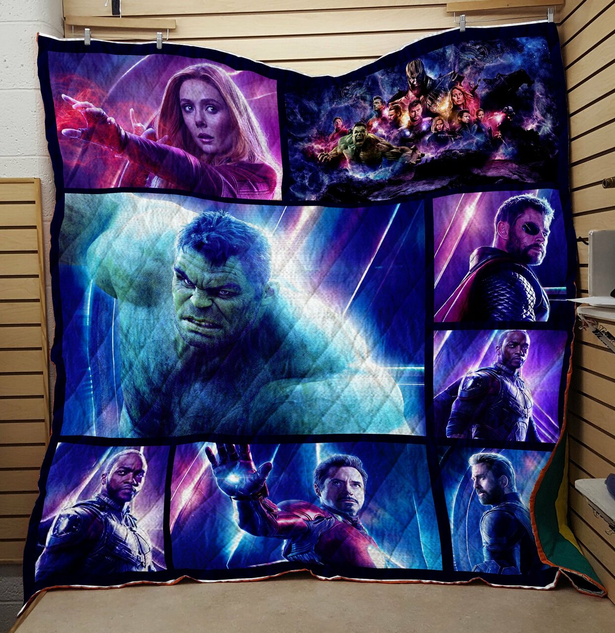 Marvel Avengers Thanos Quilt Blanket Bedding Set, Perfect for Bedroom Decor and Family Gifts