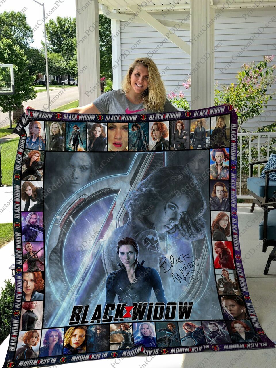 Marvel Black Widow Quilt Bedding Set Blanket Best Gifts For Fans, Birthday,