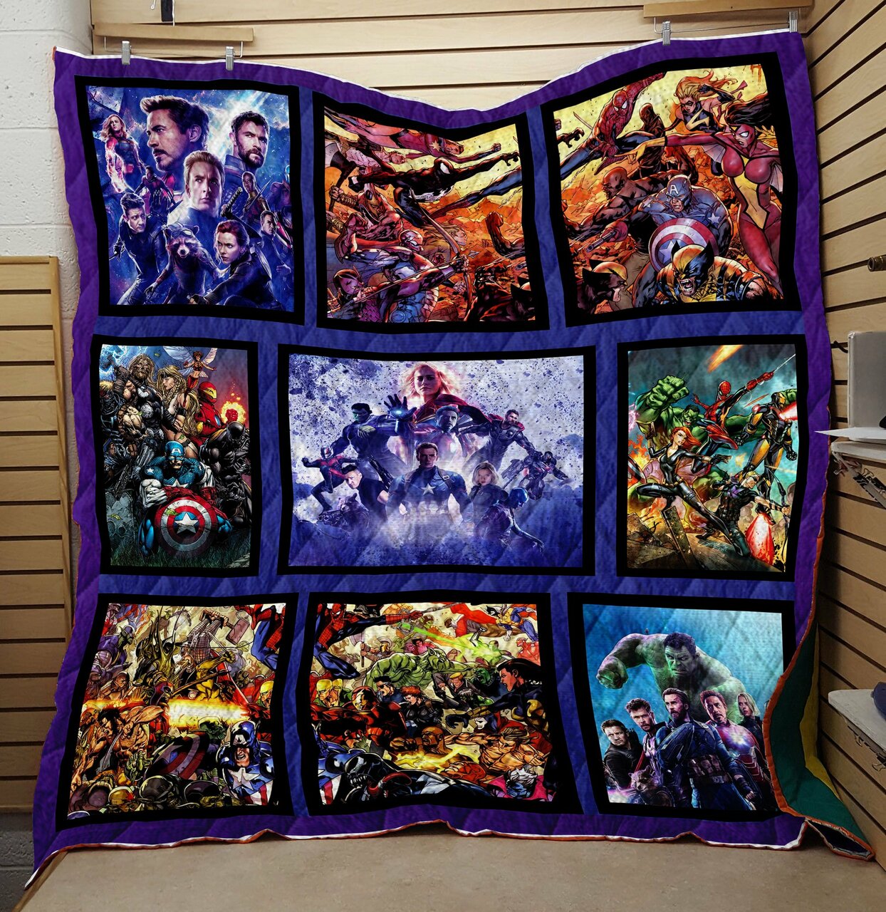 Marvel Comic Quilt Bedding Set - Great for Superhero Fans and Family Gifts