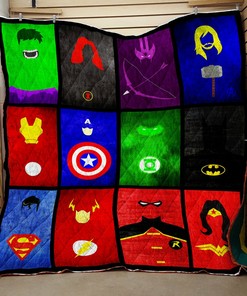 Marvel Fans, Add Avengers Comic Quilt Bedding Set to Your Bedroom Decor, Great for Family Gifts