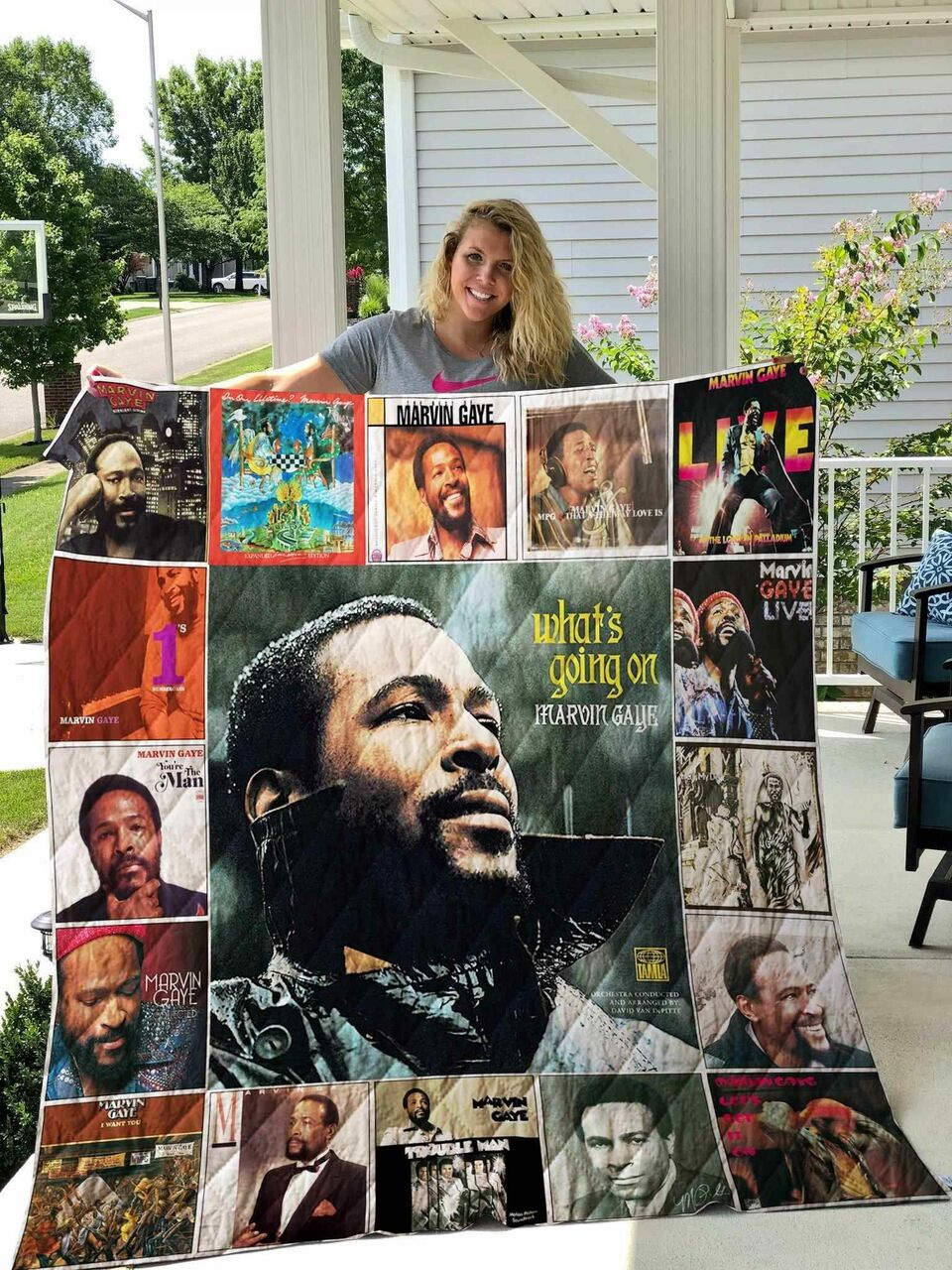 Marvin Gaye Blanket Quilt Bedding Set - Personalized Bedroom Decor for Home Decoration and Gifts for Family
