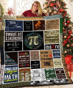 Math Quilt Bedding Set Bedroom Decor, Gifts for Family