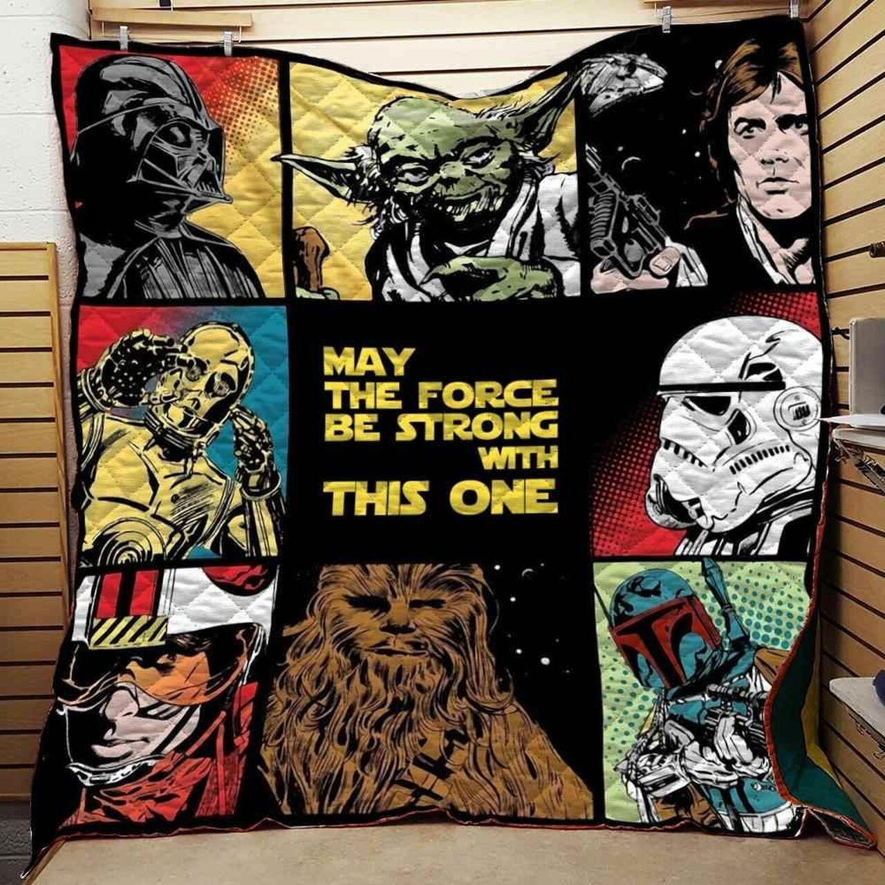 May The Force Be Strong With This One Blanket Quilt Bedding Set Bedroom Decor, Gifts for Family