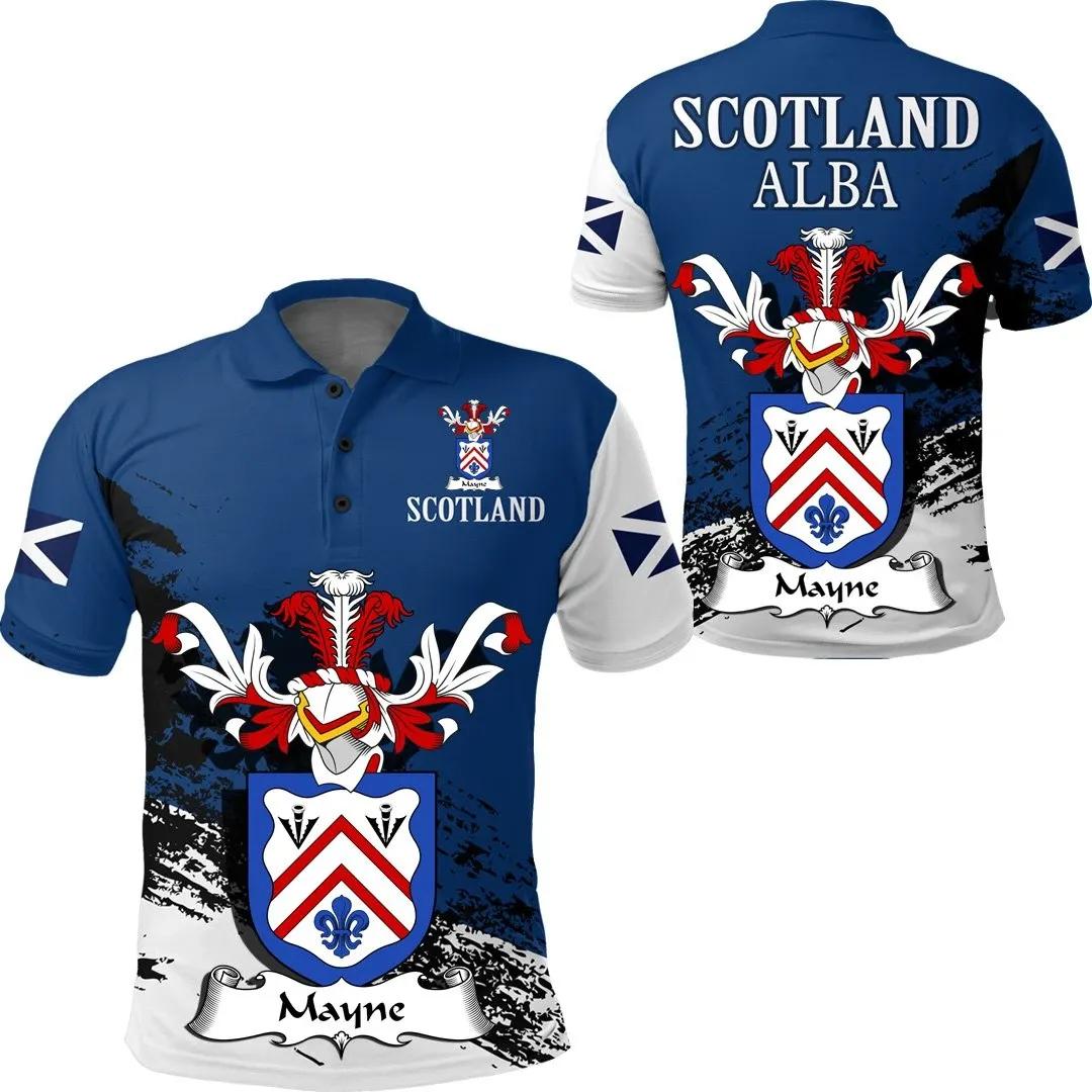 Mayne Scottish Family Crest Scotland Special Polo Shirt - Golf Shirt
