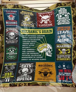 Mechanic Personalized Quilt Bedding Set Blanket Perfect for Home Decoration and Family Gifts