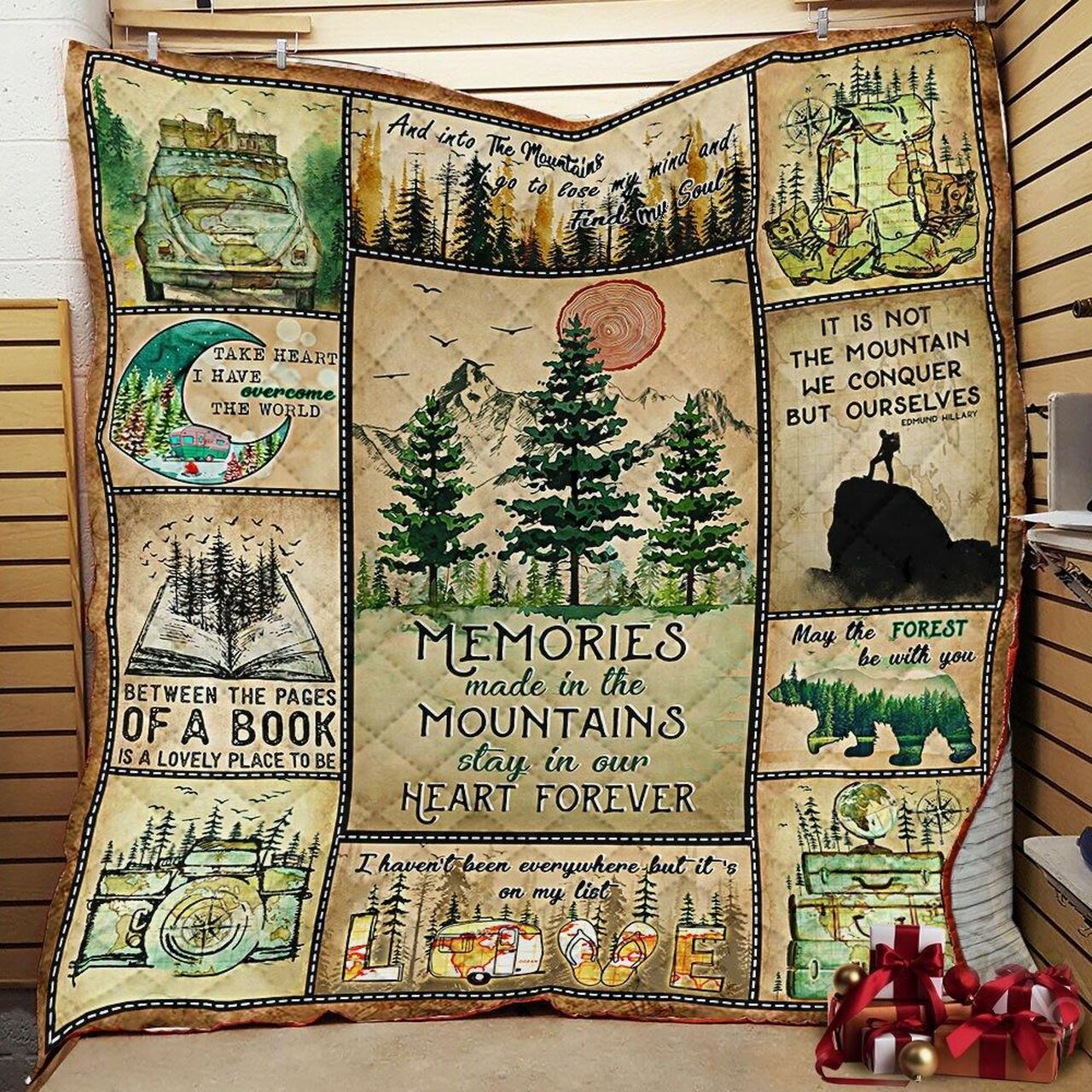 Memories Made In The Mountain Stay In Our Heart Forever Quilt Bedding Set