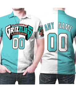 Memphis Grizzlies Any Name 2020 City Edition Split White Teal Jersey Inspired Jersey Polo Shirt