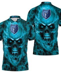 Memphis Grizzlies Nba Fans Skull Polo Shirt