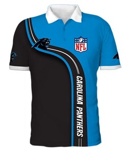 Men's Carolina Panthers Polo Shirt 3D