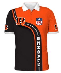 Men's Cincinnati Bengals Polo Shirt 3D Gift for NFL Fans