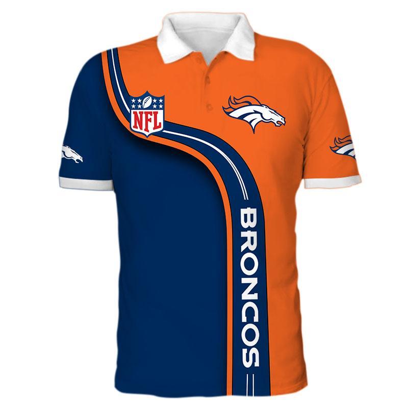 Men’s Denver Broncos Polo Shirt 3D Gift for Fans