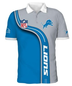 Men's Detroit Lions Polo Shirt 3D