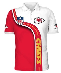 Men's Kansas City Chiefs Polo Shirt 3D Gift for NFL Fans