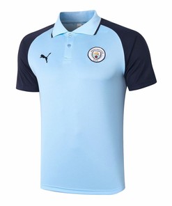 Mens Manchester City Polo Shirt Light Blue 2020/21