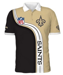 Men's New Orleans Saints Polo Shirt 3D