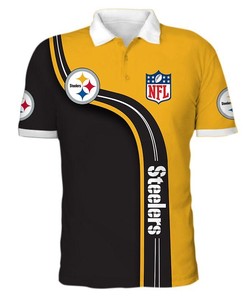 Men's Pittsburgh Steelers Polo Shirt 3D